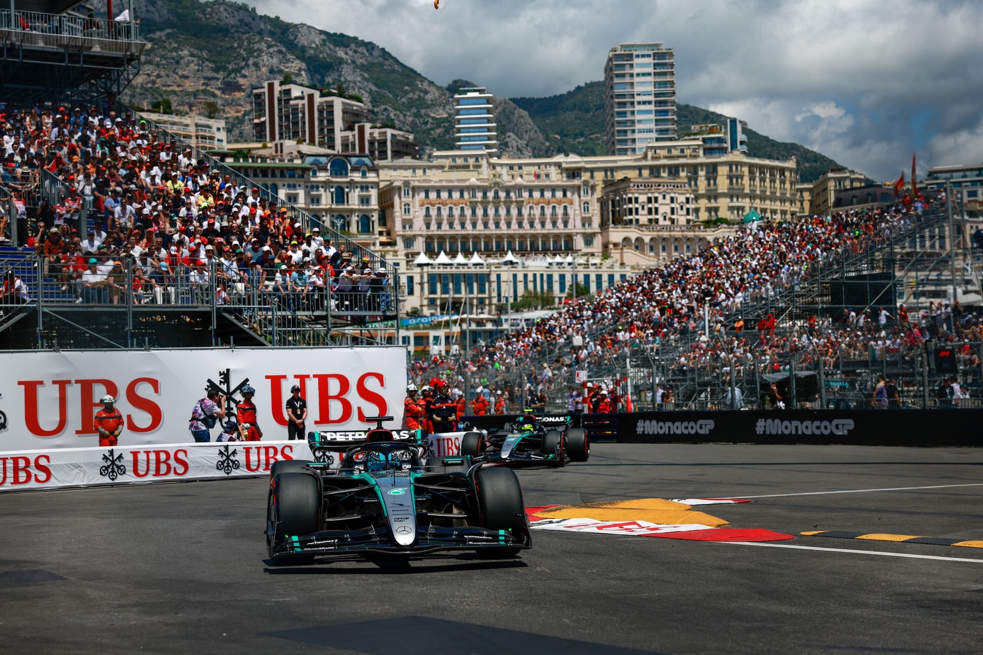 George Russell and Lewis Hamilton, Mercedes, F1