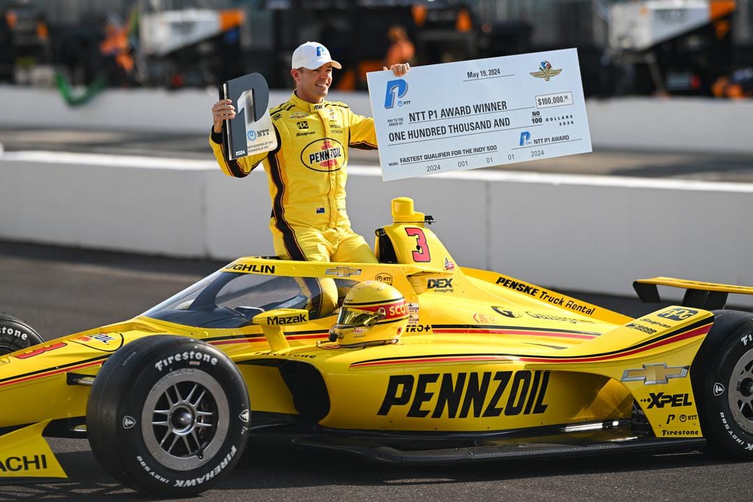 Scott McLaughlin Indianapolis 500 pole 2024